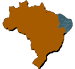 Mapa do Brasil com a 5ª Região destacada